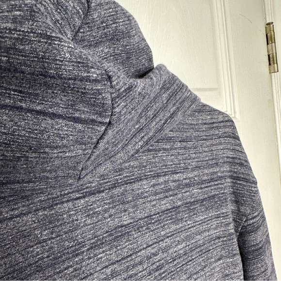 Merona Sweater Cowl Neck Blue & White Marled Size Medium - Picture 13 of 16